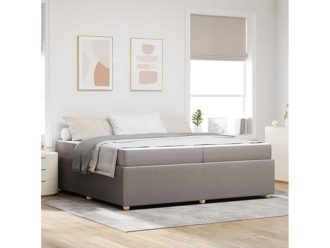 Vidaxl Estrutura Da Cama Cinzento-acastanhado 200 X 200 Cm Tecido