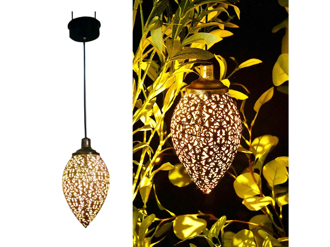 Lanterna solar suspensa decorativa com iluminação Led AQUAFORGE