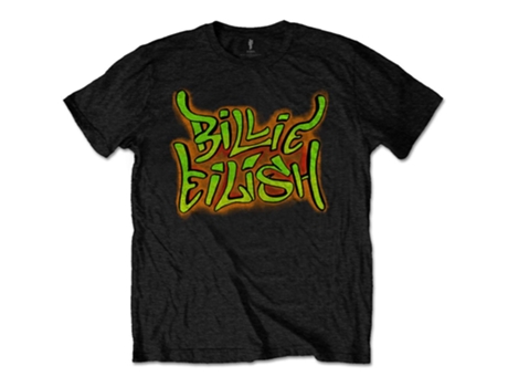 T-shirt BILLIE EILISH Algodão Homem (Preto - L)