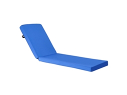 Travesseiro de espreguiçadeira impermeável Vevor (1830 x 533 x 75 mm, com alças), azul