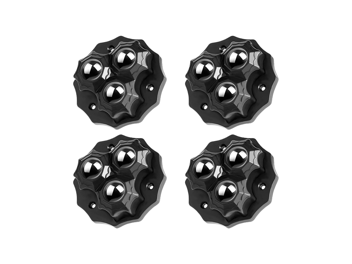 Conjunto De 4 Rodas Universais Borracha Macia 1, 25 Polegadas Para Acessórios De Cadeiras, Carrinhos E Móveis De