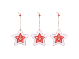 Enfeite De Natal Em Madeira Da Laxiscreed Com Estrela De Cinco Pontas, Artesanal E Decorativo