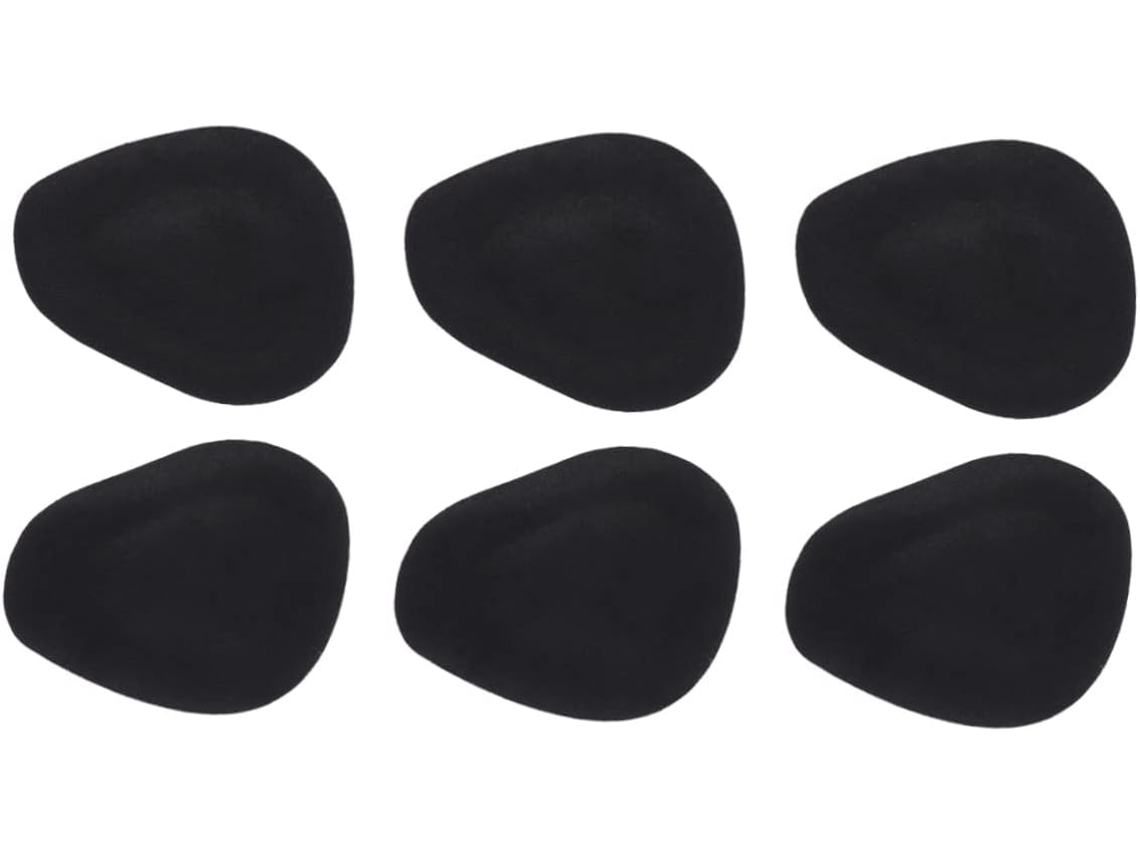 Almofadas Metatarsais Antiderrapantes, 3-pares, Gel Preto