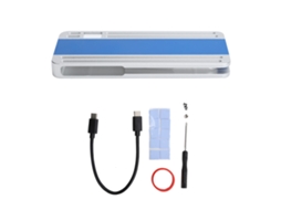 Caixa De Disco Rígido Móvel Prata Azul M.2 Nvme Para Acessórios De Enclosure De Ssd Type-c