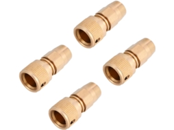 Conjunto De 4 Conectores Mangueira Latão Com Rosca Macho Para Rega