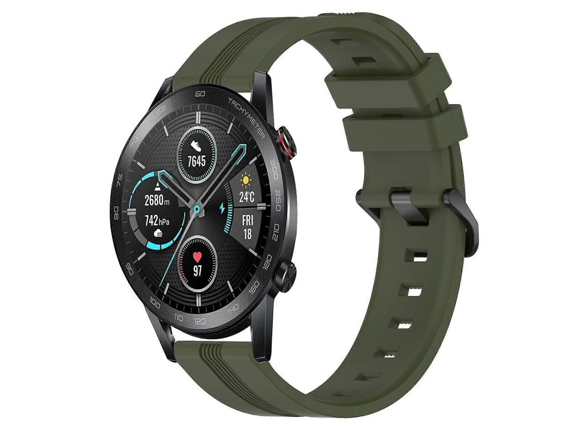 Pulseira De Silicone Listrada Côncava Para For Honor Magic Watch 2, 46 Mm X 22 Mm