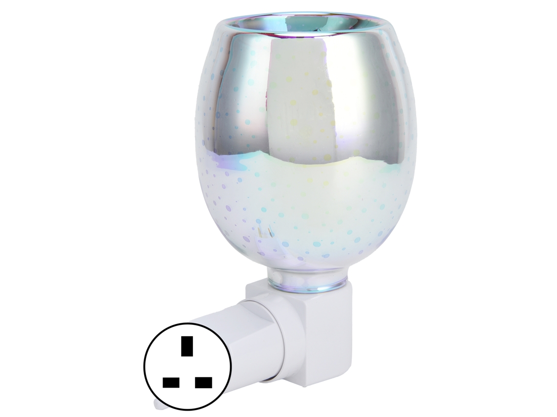 Aquecedor de Cera Elétrico 3d Sem Fumaça com Lâmpada Aromática Uk 220v S/MARCA