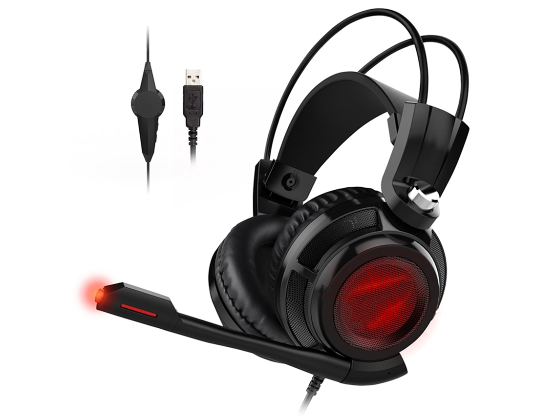 Fone De Ouvido Para Jogos (vibração 7.1 Com Microfone) Estéreo Bo...