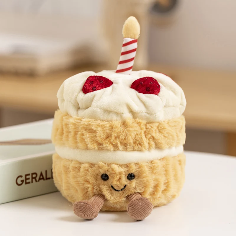 (bolo De 20 Cm) Brinquedo De Pelúcia Fofo Em Formato De Comida, Macio E Adorável.