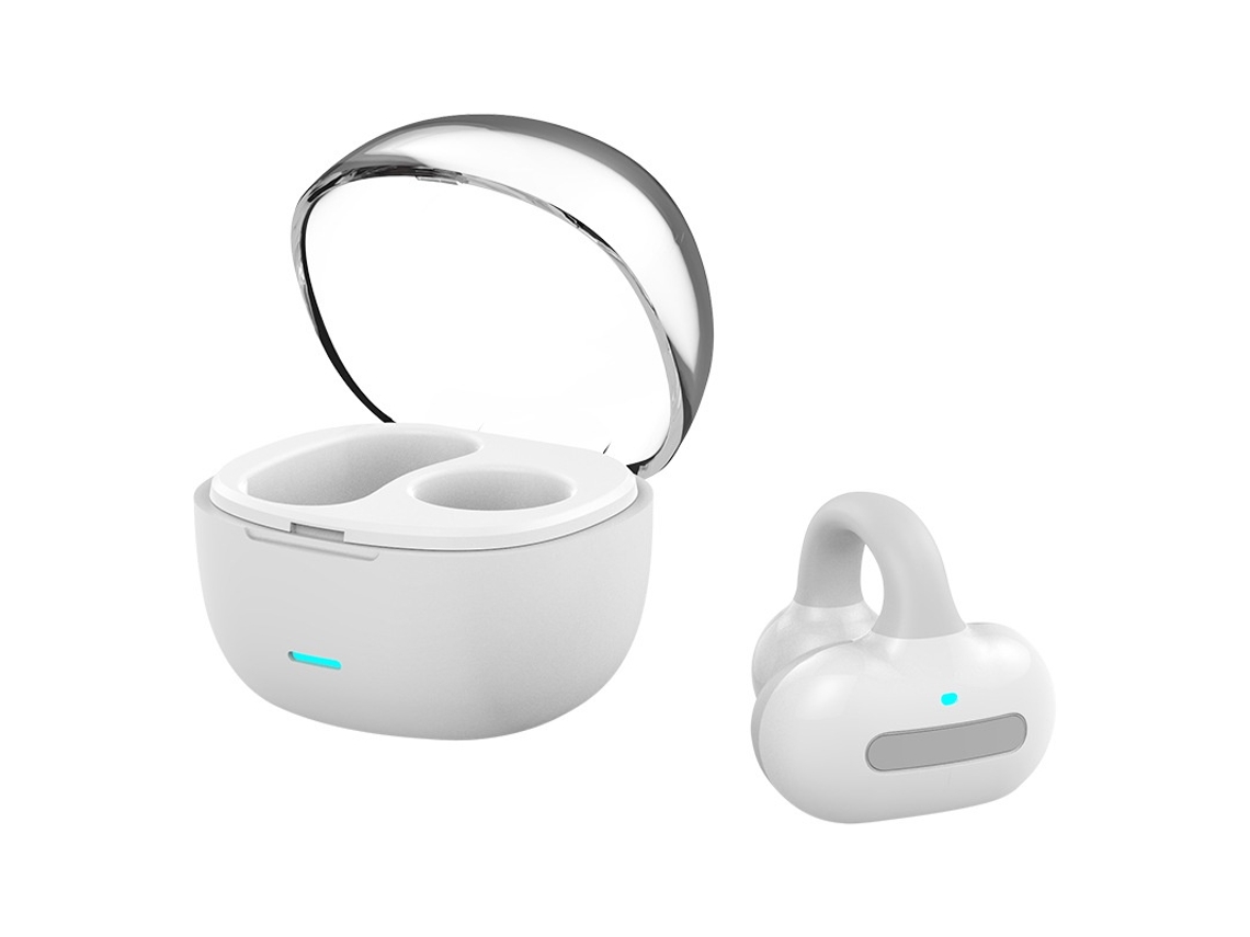 Fones Sem Fio Orelha Aberta JIAPEI, À Prova D'água, Cancelamento Ruído, 10h, Para Esportes, Cinza