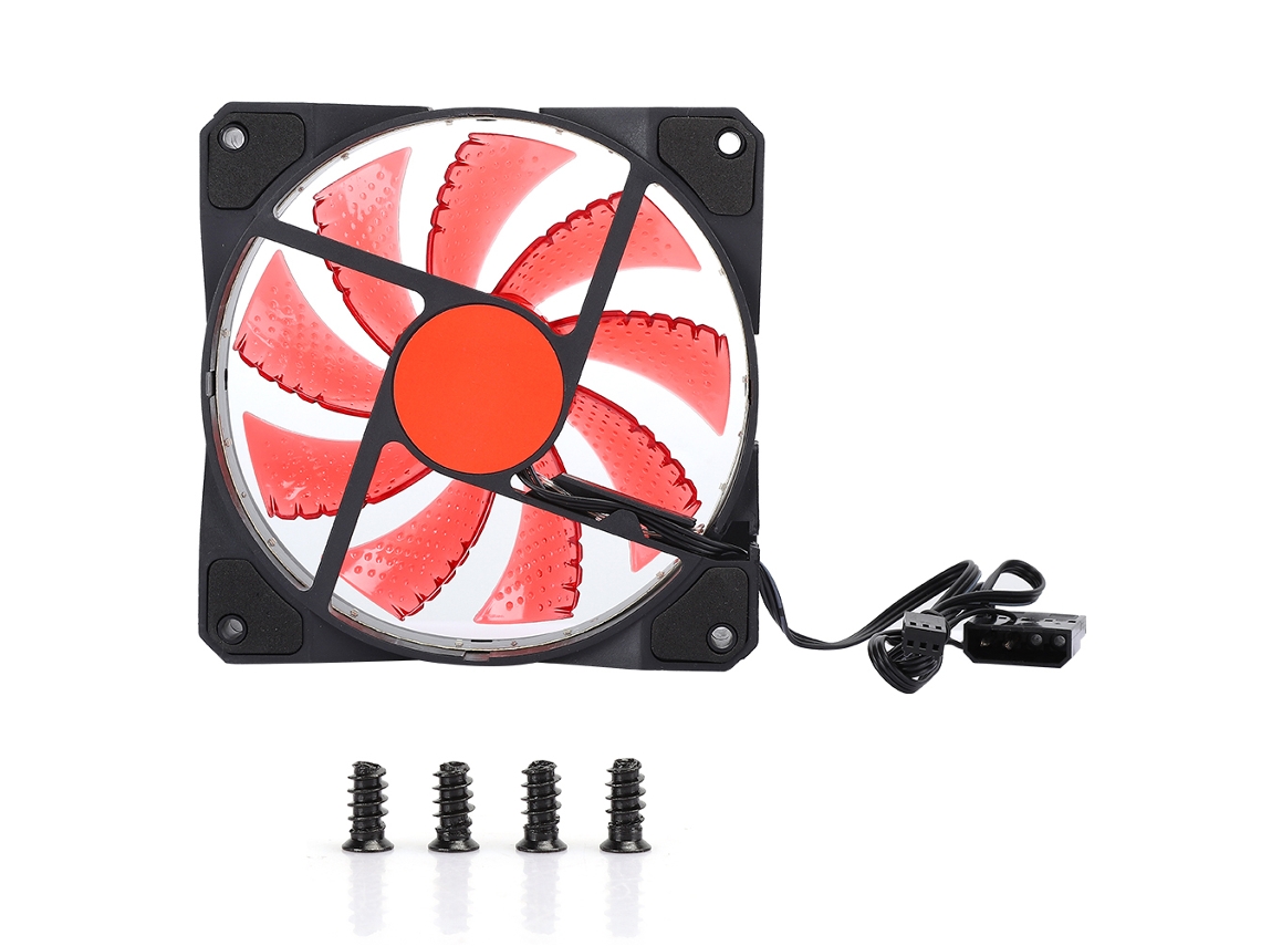 Ventoinha De Chassis 12cm 3-fios 15-luzes Silenciosa Led Colorida Resfriador De Computador Acessório Para Pc