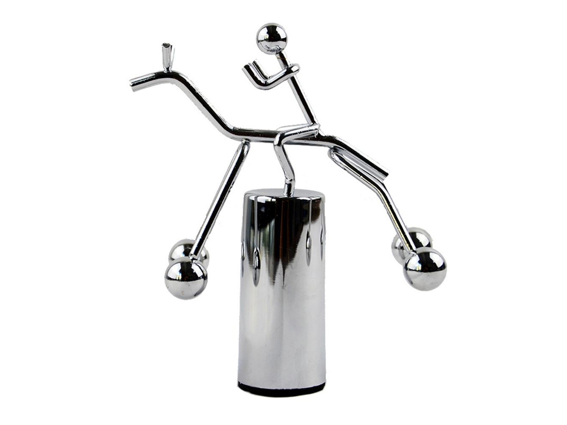 Mali brinquedo de Equilíbrio de Metal Mini Decoração de Mesa Ciência Pêndulo Balanço Artístico