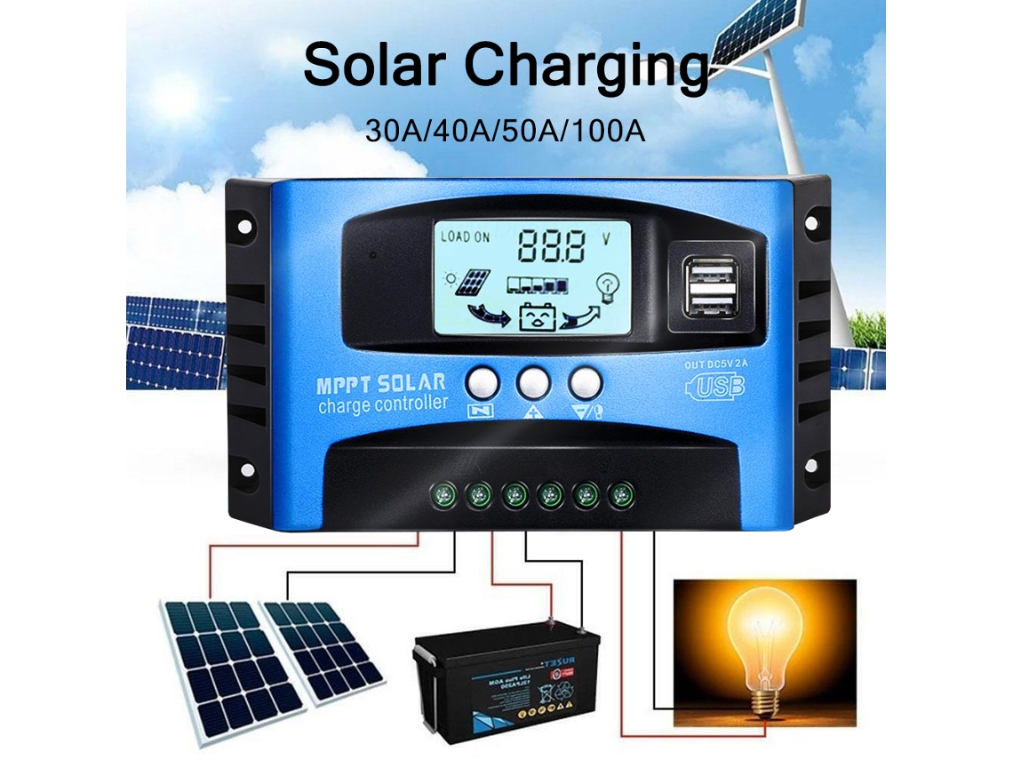 Controlador de Painel Solar Mppt 100a 12v, 24v BRILVIBERA