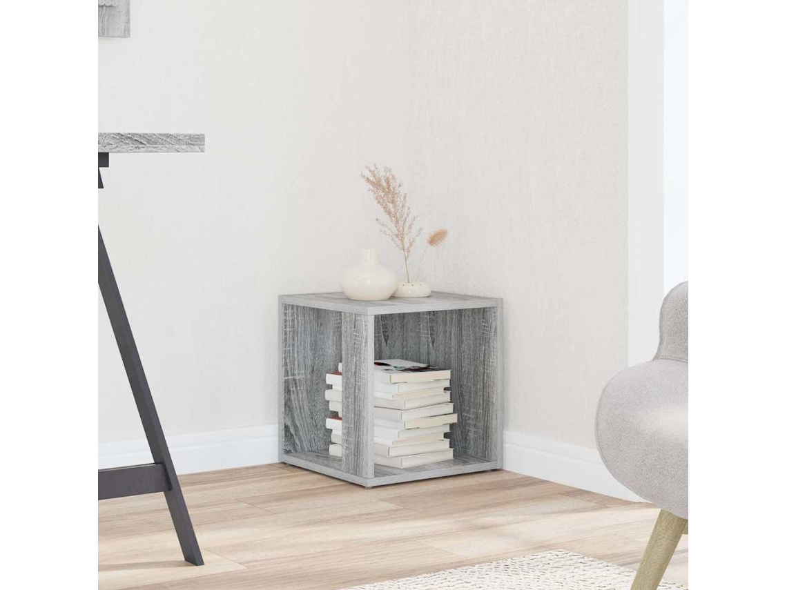 Vidaxl Mesa De Apoio 33x33x34,5cm Derivados De Madeira Cinzento Sonoma