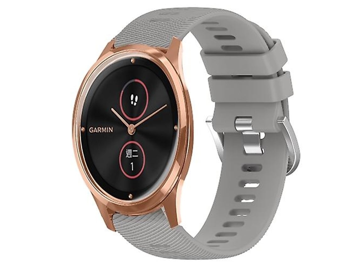 Pulseira De Relógio Lurelia Para Garminmove Luxe 20 Mm Cor Sólida Silicone Macio Cinza