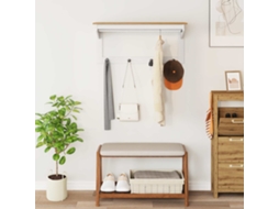 Vidaxl Cabideiro Hill Branco E Marrom Mel 90 X 35 X 41.5 Cm