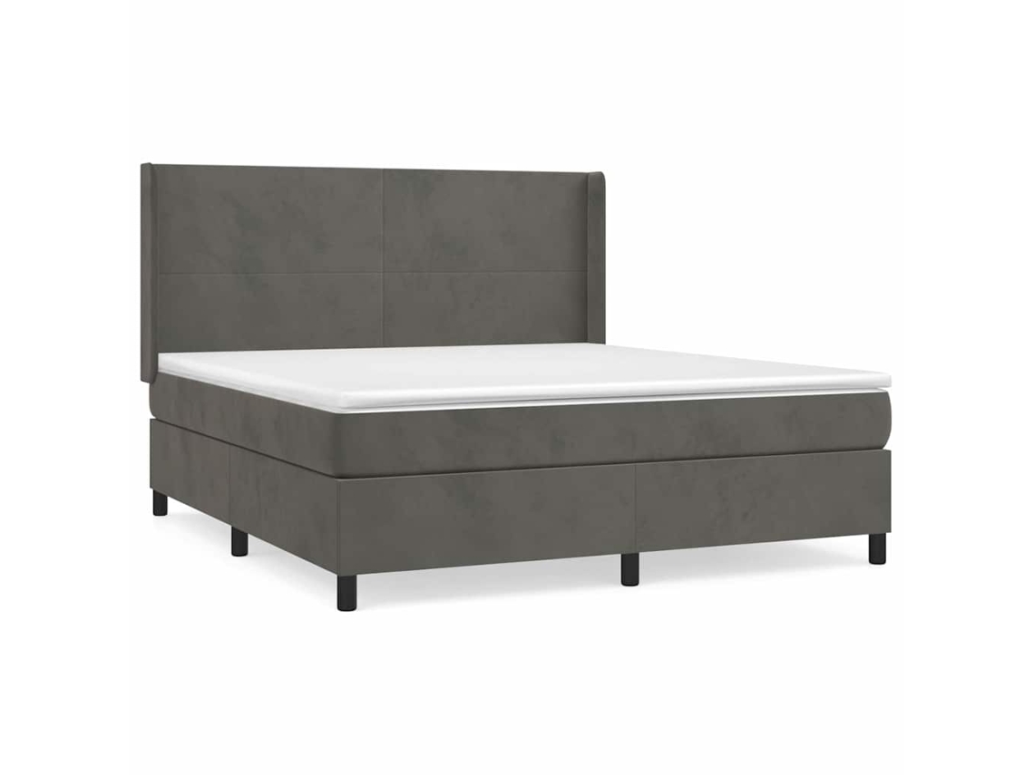 Box Spring Bed, Box Spring Beds Vidaxl Cinzeto Veludo (160 X 200 Cm)