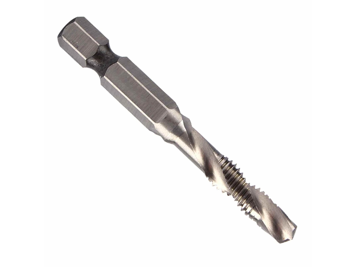 Conjunto De Brocas Combinadas Aunmas Hss M6 X 1com Haste Hexagonal, 2 Peças, Broca Autocentrante E Macho Para Metais