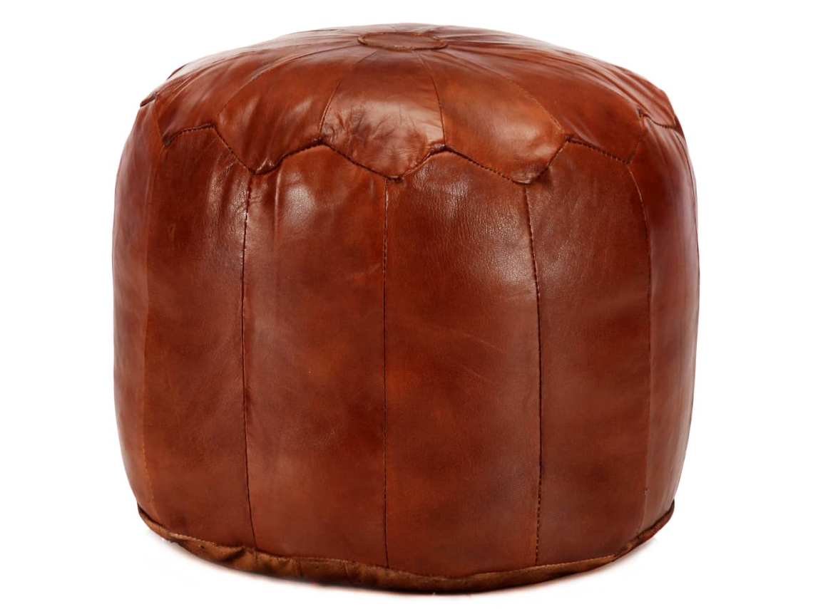 Vidaxl Pufe 40x35 Cm Couro De Cabra Genuíno Bronze