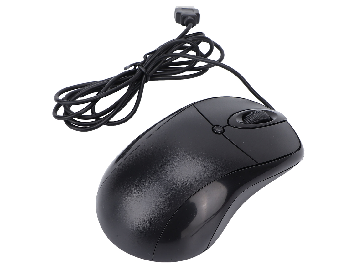 Rato Usb 1200 Dpi Preto Prático Com Design Ergonómico Ótico 135cm/53,1in Cabo Fosco Acessórios Para Computador