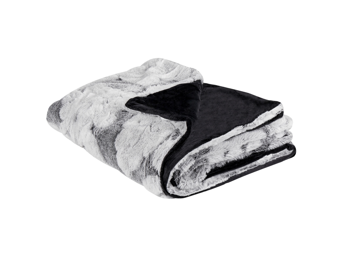 Colcha Decorativa Beliani Kosi De Poliéster Gris 150x200x1