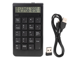 Teclado Numérico Sem Fio Portátil Mini Usb Contabilidade Teclado Digital Preto