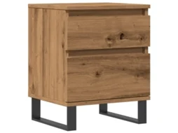 Mesa de Cabeceira 40x35x50 cm Derivados Madeira Carvalho Artisiano MAISON EXCLUSIVE