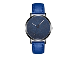 Reloj Hombre De Cuero Con Esfera Redonda Reloj Analógico De Cuarzo (zafiro)