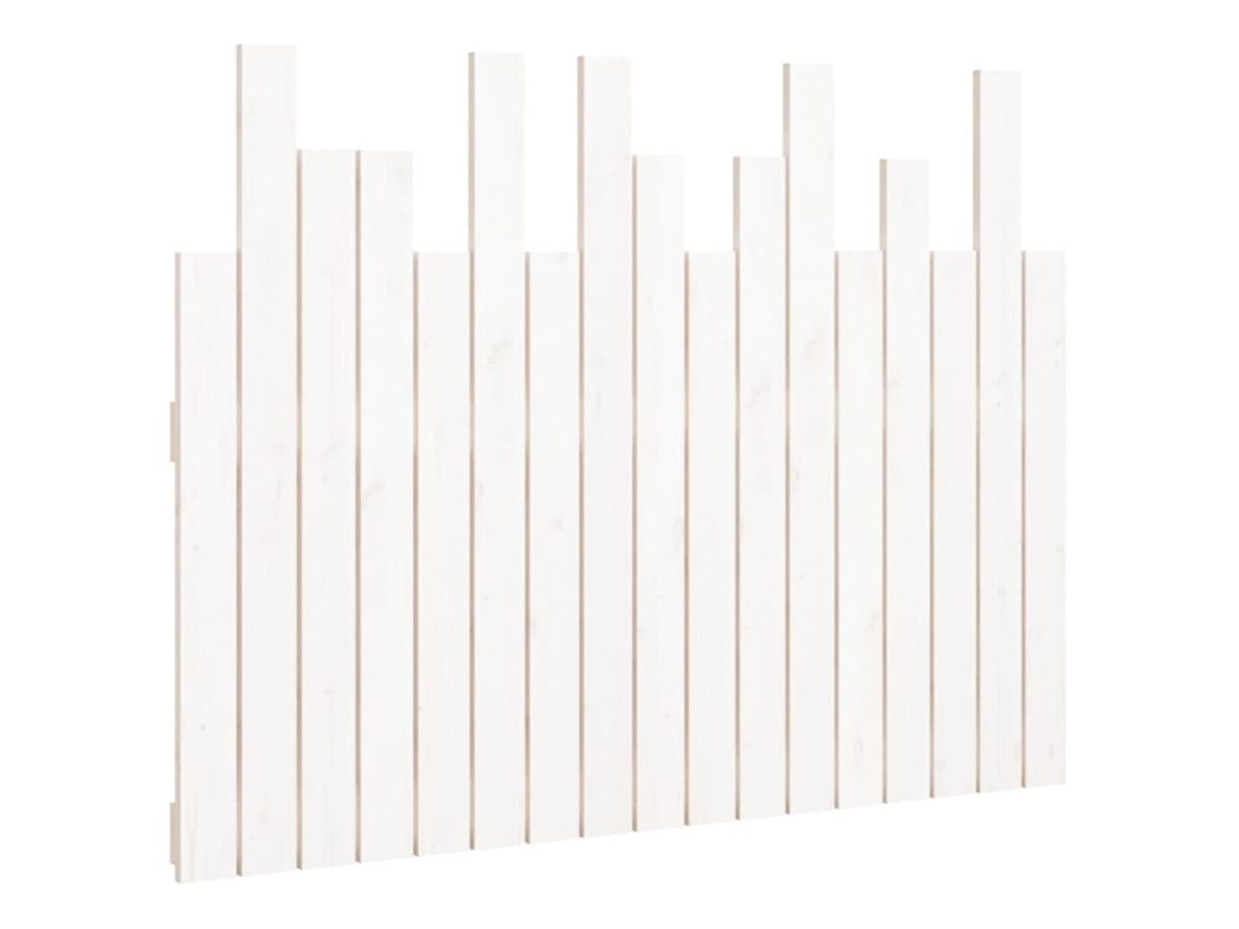 Cabeceira de Parede Madeira de Pinho Maciça Branco MAISON EXCLUSIVE 108x3x80 cm
