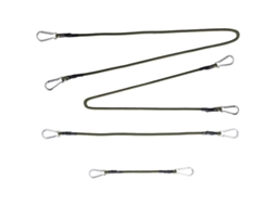 Conjunto de 4 Cordas Elásticas com Mosquetão para Uso Externo, Barracas, Amarração, Embalagens AQUAFORGE