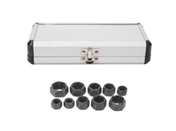 Kit Extrator De Porcas E Parafusos Danificados, Liga Alumínio, Conjunto 10 Peças
