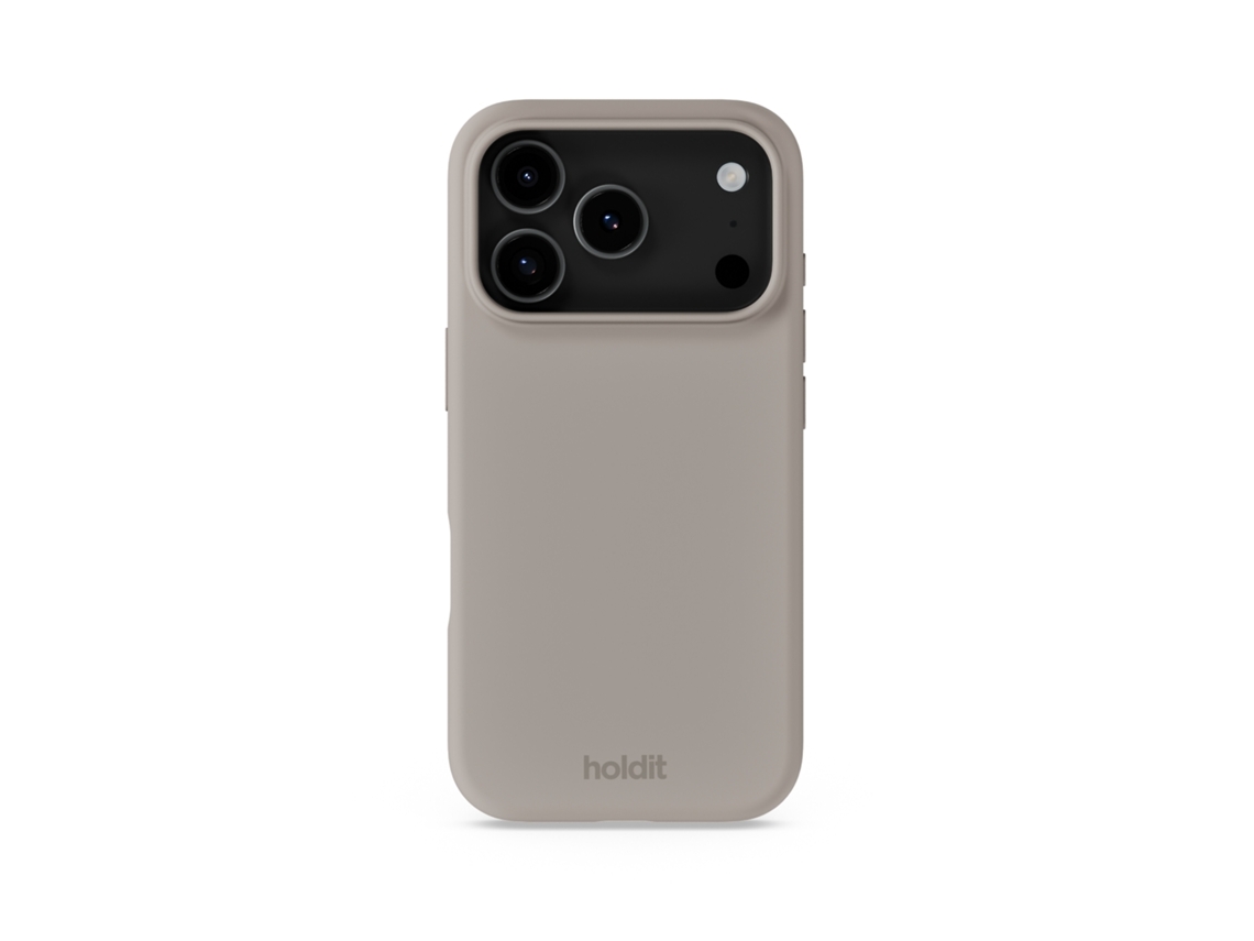 Capa De Silicone Bege Para Iphone 17 Pro