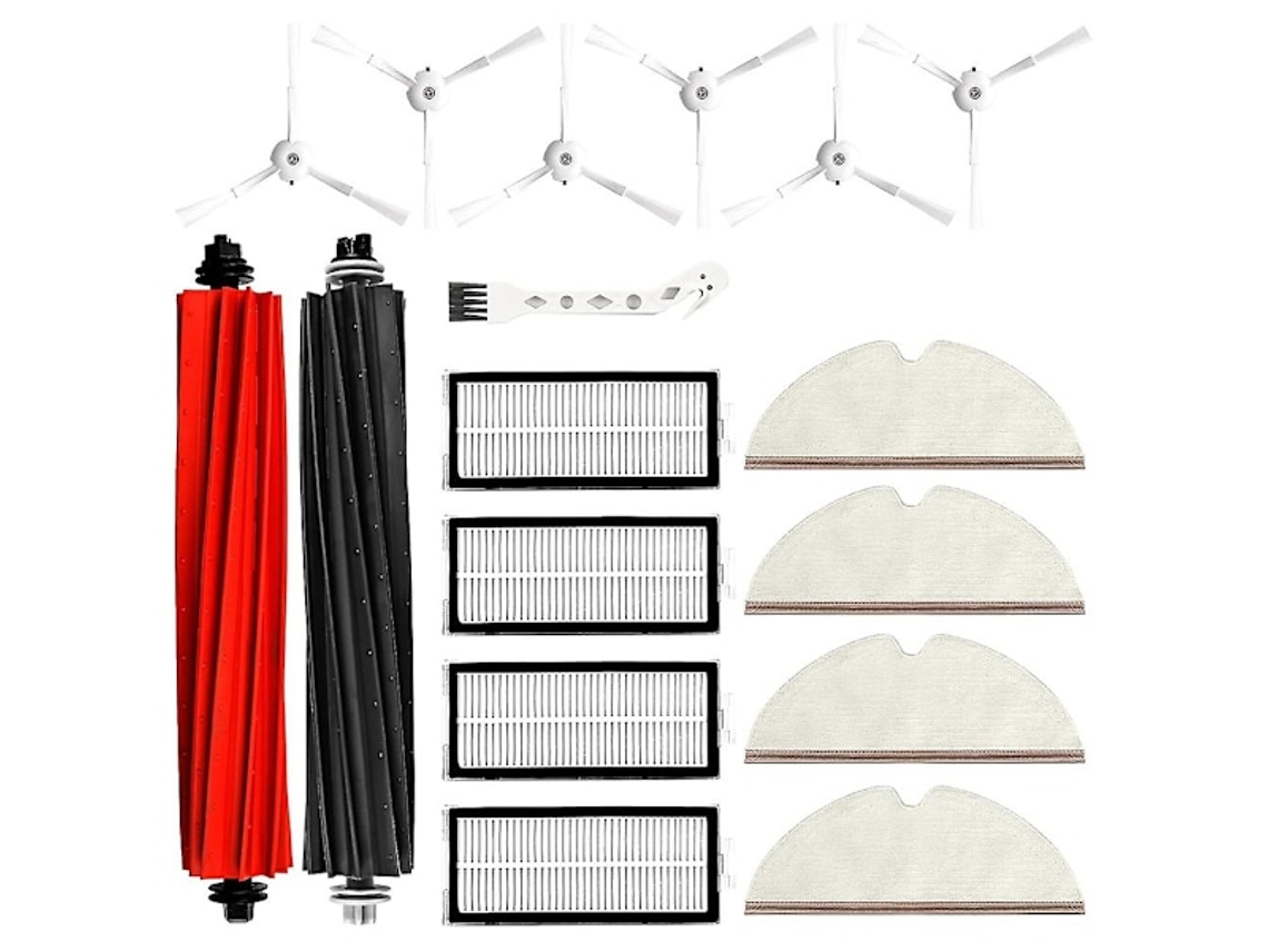 Escova Principal, Filtro Hepa, Panos de Limpeza para Aspirador de Pó Q8 Max/ Q8 Max+ Q5 Pro Pro+ BRILVIBERA