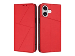 Capa De Couro Fosco Para Iphone 17 - Flip Magnético