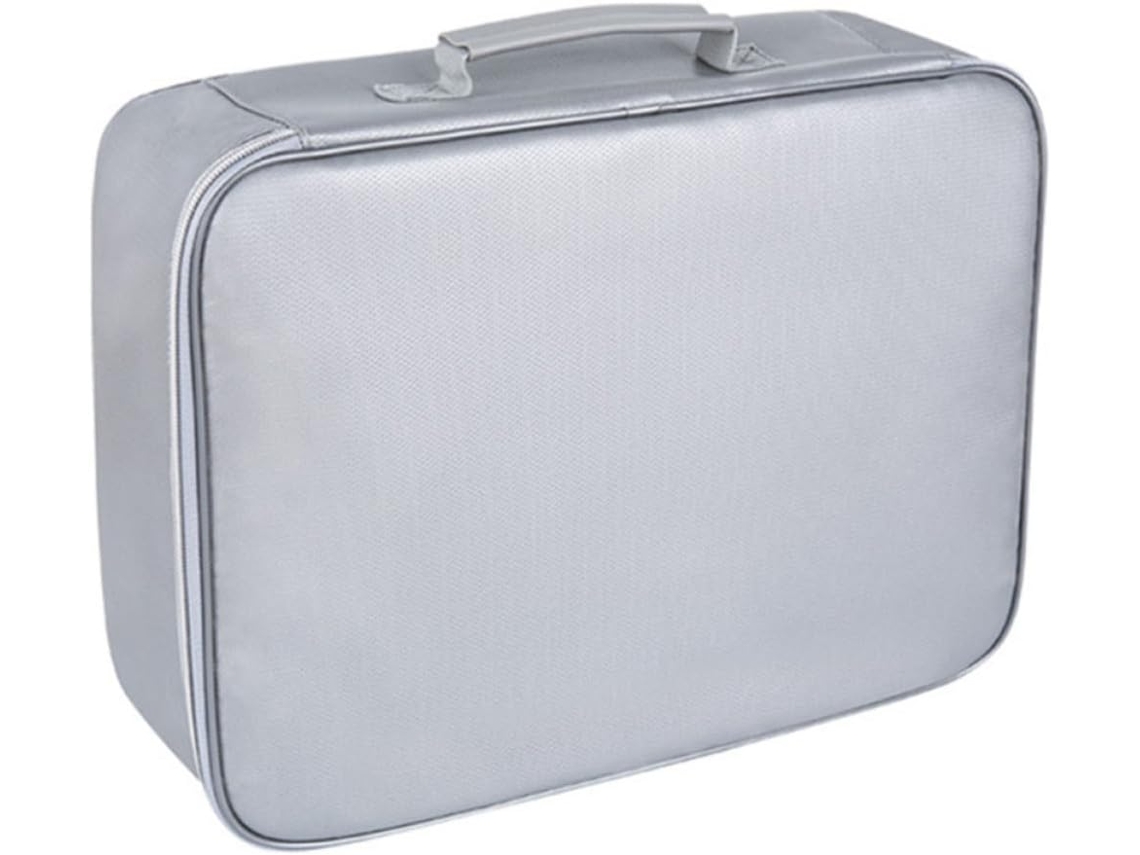Bolsa Para Documentos De Grande Capacidade, Com Fecho Prateado E À Prova