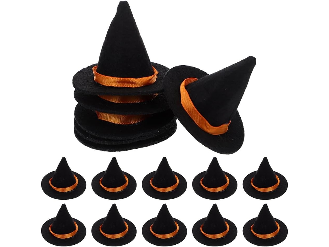 Conjunto de 20 Mini Chapéus de Bruxa Infantil CHABERLU