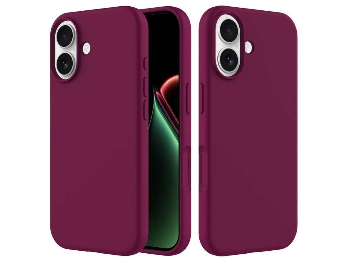 Capa De Silicone Para Iphone 17 - Bordô