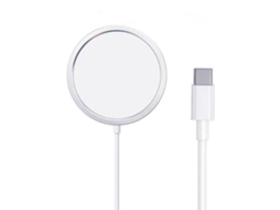Carregador Magnético Sem Fio 15w Max Magsafe para iPhone 15, 14, 13, Airpods Pro branco XIAOMOYU