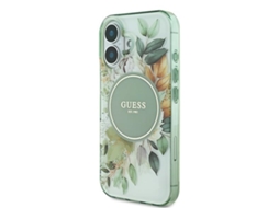 Capa para iPhone 16 Plus GUESS Pele Sintética Rígida Verde