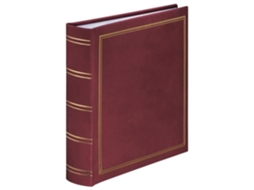 Álbum de Fotos, Bordéus, 200 Fotos, 10 X 15 Cm, Capa Dourada, Bordéus Misto BRILVIBERA