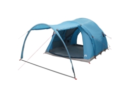 Vidaxl Tenda Túnel Com Telhado Azul 370 X 275 X 210 Cm Poliéster E Aço