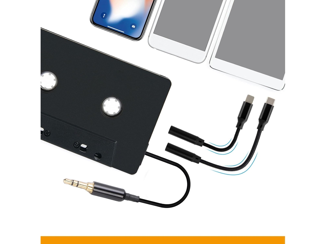 Adaptador De Cassete Para Carro, Conversor Universal De Adaptador Auxiliar Para Cassete.