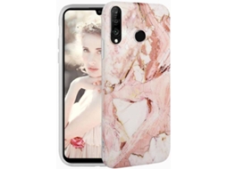 Capa Huawei P30 Lite HONGWE. Mármore Vermelho