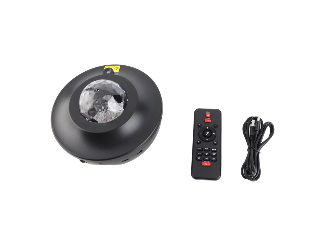 Projetor de Estrelas Luz Noturna com controle remoto Bluetooth e timer para decoração de quarto | S/MARCA