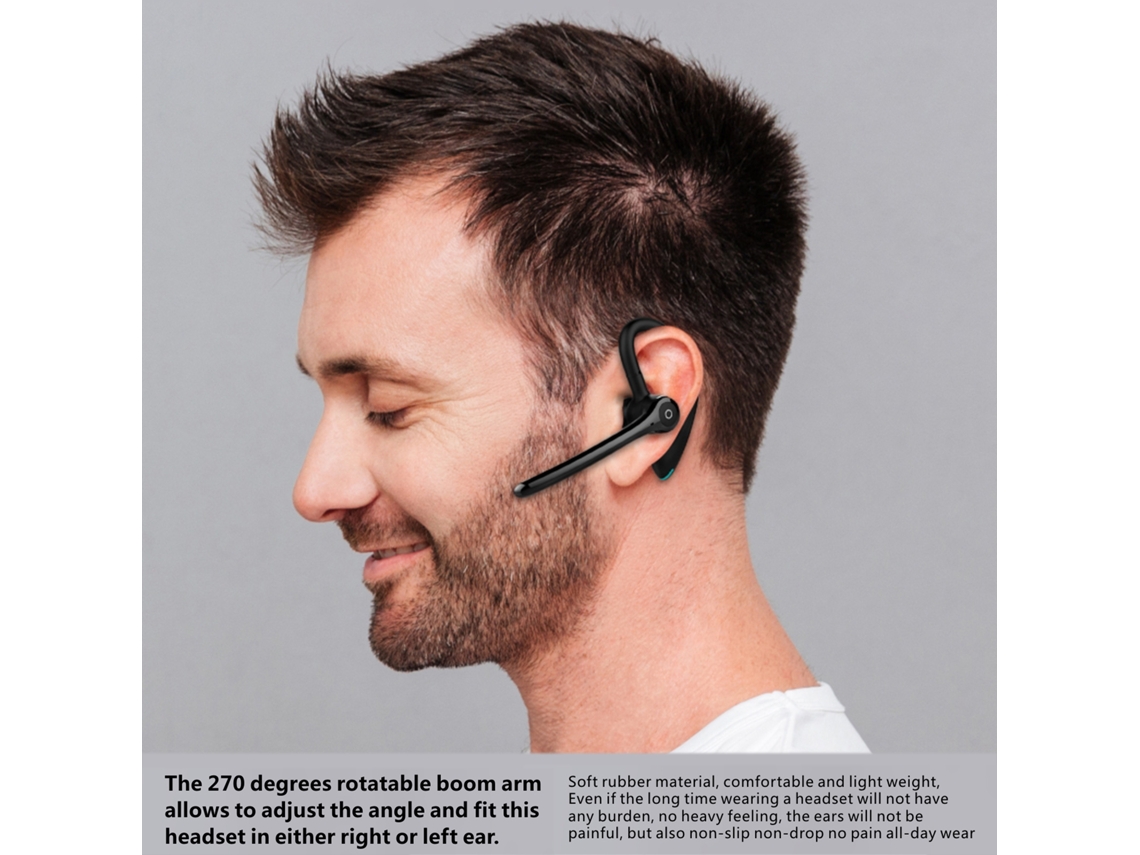 F910 Headset Earpiece Bluetooth 5.0 Com Microfones Duos Cancelamento De Ruído Hands-free Para Negócios Trabalho Dirigir Escritório