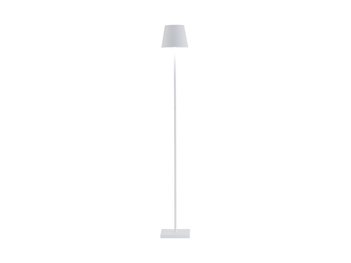 Lâmpada Led Zafferano Poldina Pro L, Recarregável E Regulável, Branca, Com Autonomia De Até 12 Horas - 2200-2700-3000k, 3 Alturas: 52-87-122cm