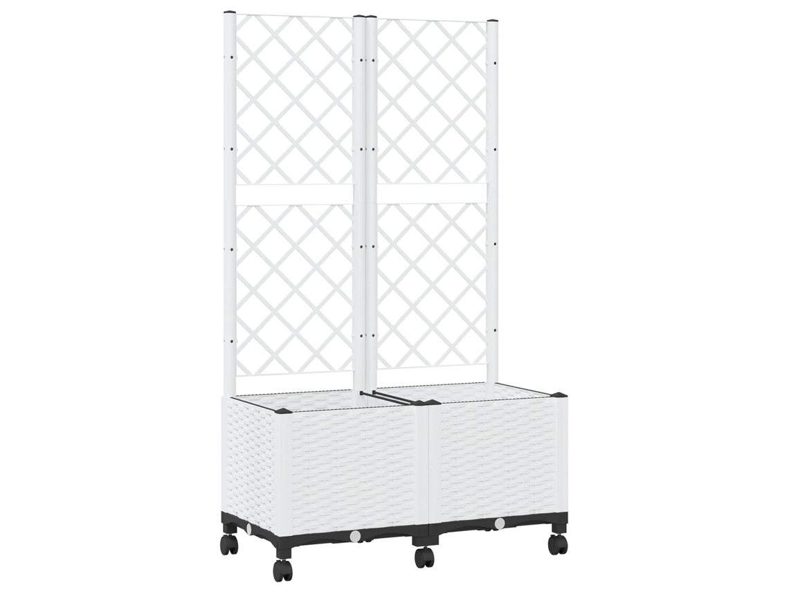 Conjunto 1 Cama Elevada Vidaxl Branco Polipropileno (80 X 40 X 146 Cm)