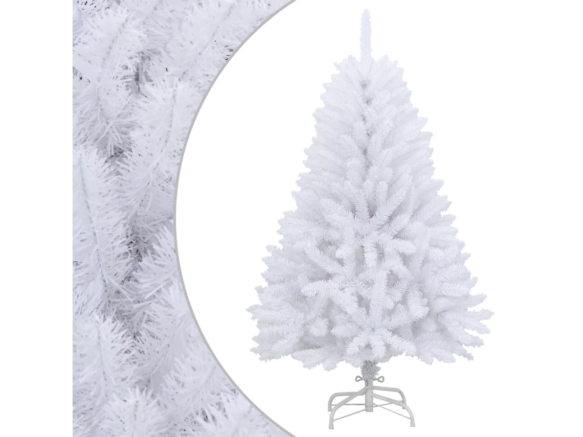 Vidaxl Árvore De Natal Artificial Articulada Com Suporte 120 Cm Branco