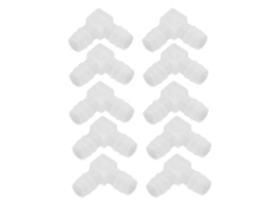 Conector Plástico 90° Em L, Cotovelo Para Tubo, 10 Unidades, Pp Não Tóxico E Inodoro, Para Aquário E Laboratório