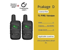 L1 2 Unidades Mini Walkie Talkie Recarregáveis ​​pmr446 Rádio Portátil De Longo Alcance Para Caça PENGDSJE